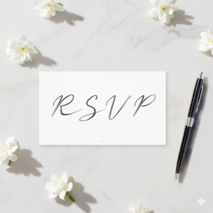 Tarjeta De Recepción Efecto de negro y blanco, RSVP