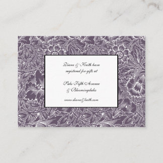 Tarjeta De Recepción Eggplant Lilac RSVP & Gift Registry 100 pack set