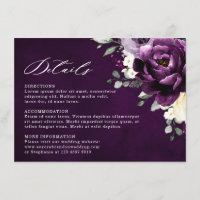 Eggplant Purple Plum Marfil White Floral Boda En