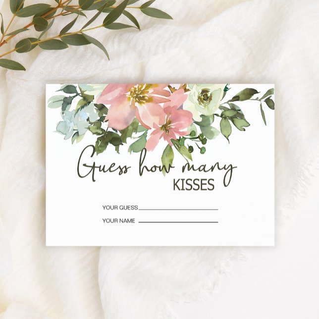 Tarjeta De Recepción Eggshell Rubor Rosas cuántos besos juego de novias (Subido por el creador)