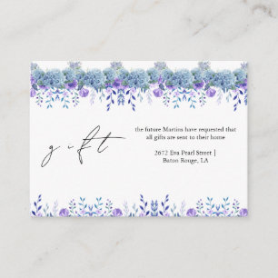 Tarjeta De Recepción Ejemplo Morple Floral Garden Bridal Shower Gift