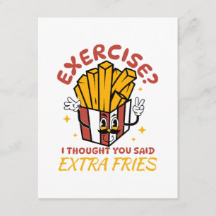 Tarjeta De Recepción Ejercicio Que Pensé Que Dijiste Fries Extra