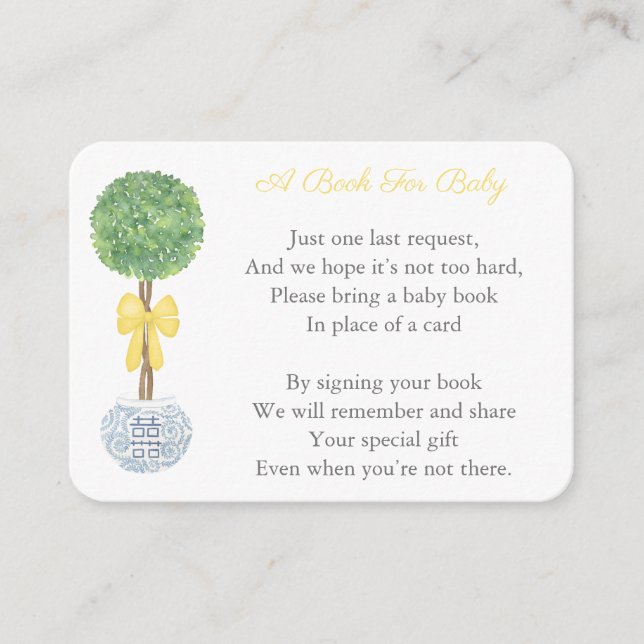 Tarjeta De Recepción El amarillo verde clásico trajo un Baby Shower de  (Anverso)