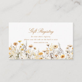 Tarjeta De Recepción El Amor A Las Flores Silvestres Está En El Registr