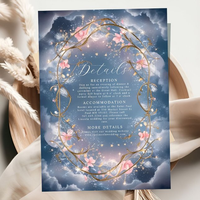 Tarjeta De Recepción El amor en el Boda floral de Air Sparkly (Subido por el creador)