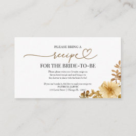 Tarjeta De Recepción El amor es la elaboración de la receta de la ducha