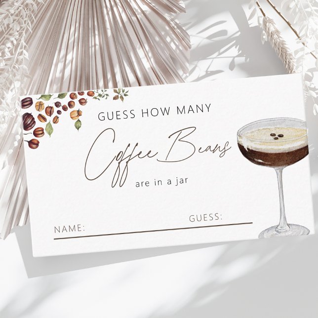 Tarjeta De Recepción El amor es producir café, juego de ducha de novia (Subido por el creador)