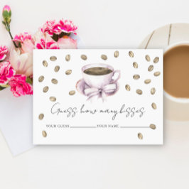 Tarjeta De Recepción El amor está en el aire Cuántos besos juego nupcia
