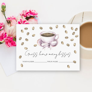 Tarjeta De Recepción El amor está en el aire Cuántos besos juego nupcia