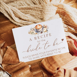 Tarjeta De Recepción El Amor Está Preparando Café Boho Una Receta