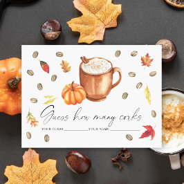 Tarjeta De Recepción El amor está preparándose Calabaza Cuántos corchos