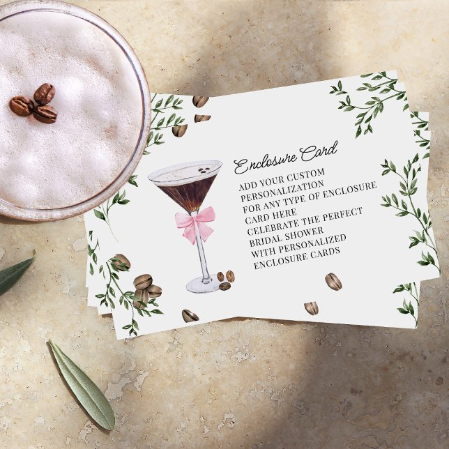 Tarjeta De Recepción El amor se está fraguando | Espresso Martini Brida (Subido por el creador)
