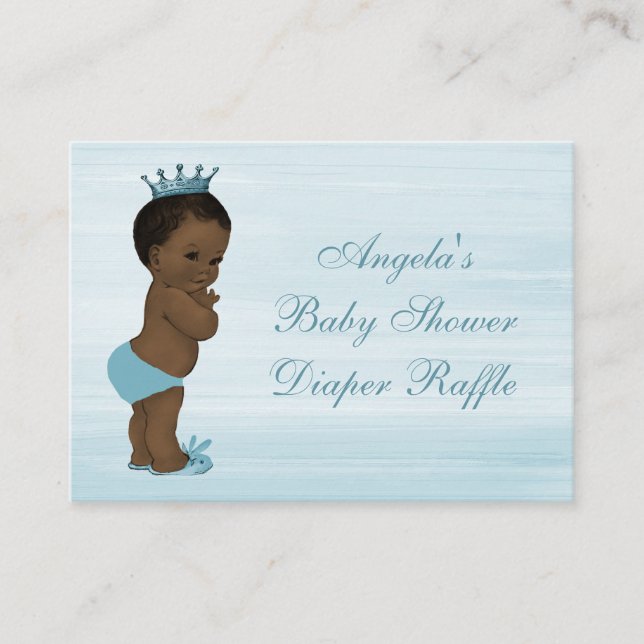 Tarjeta De Recepción El antiguo príncipe étnico Baby Shower Diaper Raff (Anverso)