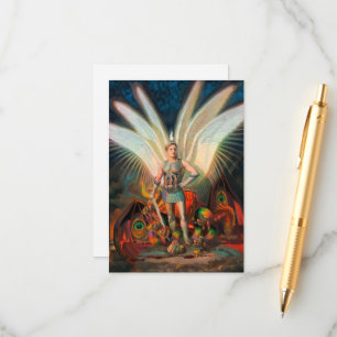 Tarjeta De Recepción El Arcángel Michael derrota al dragón
