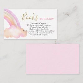 Tarjeta De Recepción El arcoiris rosa trae una carta de libros