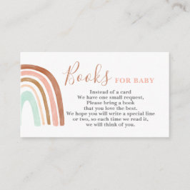 Tarjeta De Recepción El arcoiris rosa trae una carta de libros