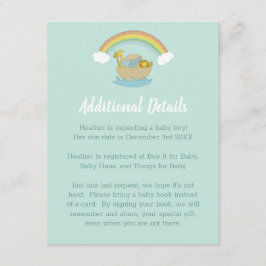 Tarjeta De Recepción El Baby Shower Ark Boho de Noah