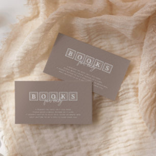 Tarjeta De Recepción El bebé boho bloquea los libros neutrales para el