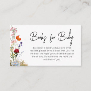 Tarjeta De Recepción El bebé de la primavera de las flores silvestres e