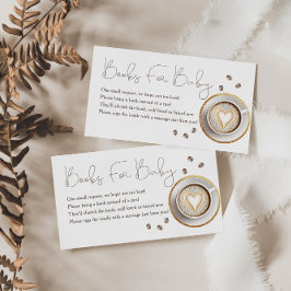 Tarjeta De Recepción El Bebé Está Preparando Café Baby Shower Books Par