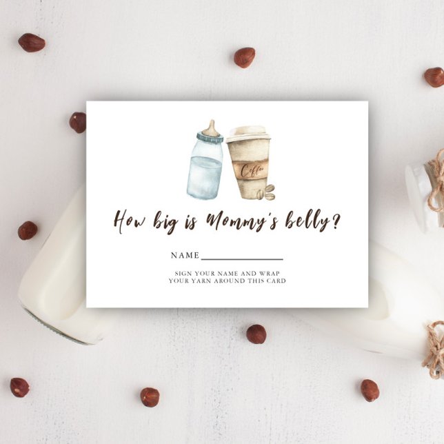 Tarjeta De Recepción El bebé está preparando café... ¿Qué tan grande es (Subido por el creador)