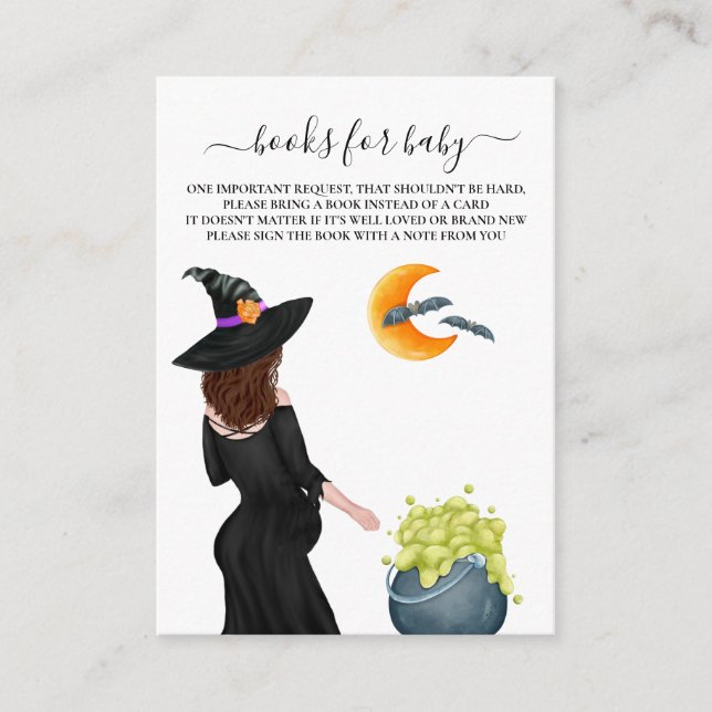 Tarjeta De Recepción El bebé está preparando libros de brujas acuáticas (Anverso)