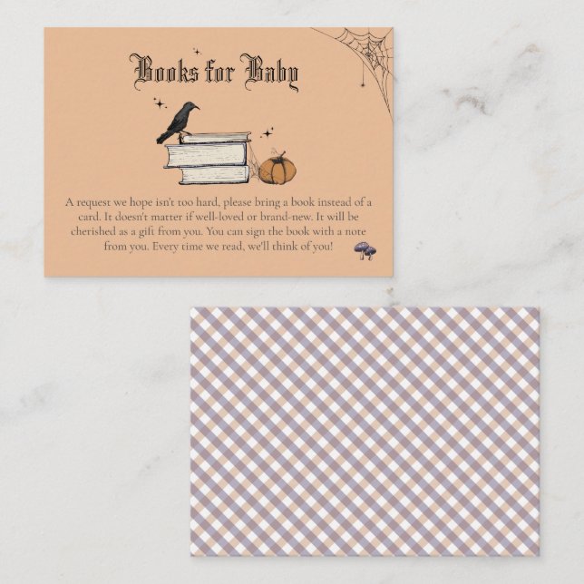 Tarjeta De Recepción El bebé está preparando libros para el Naranja del (Anverso / Reverso)