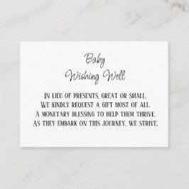 Tarjeta De Recepción El bebé minimalista desea una buena contribución m