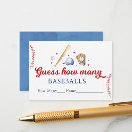 Tarjeta De Recepción El béisbol adivina cuántos partidos de cumpleaños 