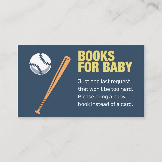 Tarjeta De Recepción El béisbol trae un juego de Baby Shower para libro (Anverso)