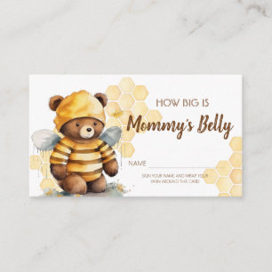 Tarjeta De Recepción El Belly del oso de miel marrón Baby Shower Mommy