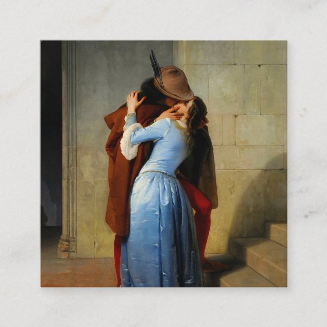 Tarjeta De Recepción El beso Francesco Hayez (Anverso)