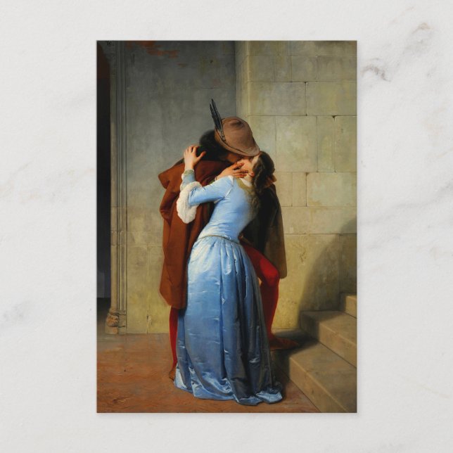 Tarjeta De Recepción El beso Francesco Hayez (Anverso)