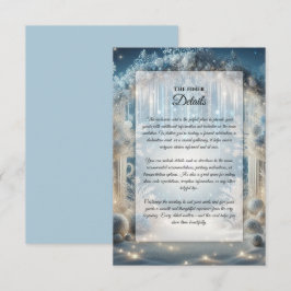 Tarjeta De Recepción El Boda del bosque de Snowy, que está brillando