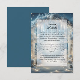 Tarjeta De Recepción El Boda del bosque de Snowy, que está brillando