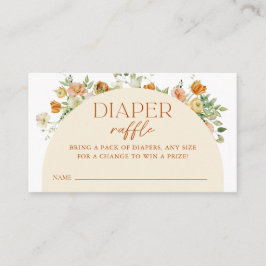 Tarjeta De Recepción El Boho de primavera florece Baby Shower Diaper Ra