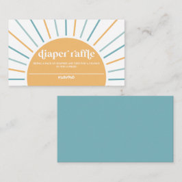 Tarjeta De Recepción El Boho viene el pañal Baby Shower del hijo Raffle