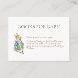 Tarjeta De Recepción El clásico Peter the Rabbit Baby Shower Book Reque