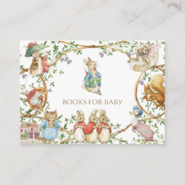 Tarjeta De Recepción El clásico Peter the Rabbit Baby Shower Book Reque