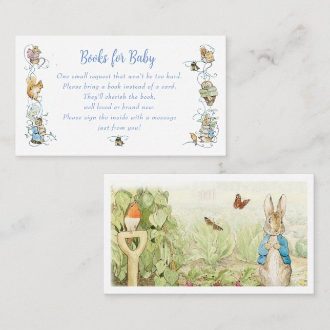 Tarjeta De Recepción El clásico Peter the Rabbit Books para el bebé (Anverso / Reverso)