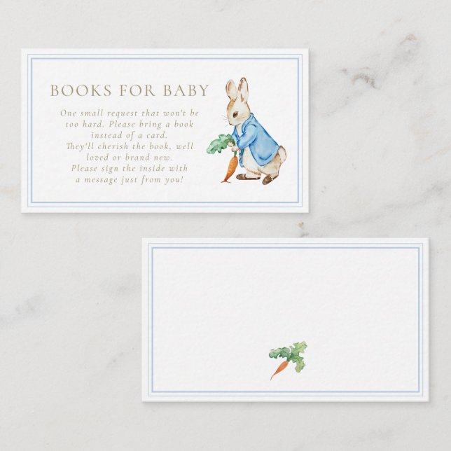 Tarjeta De Recepción El clásico Peter the Rabbit Books para el bebé (Anverso / Reverso)