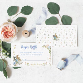 Tarjeta De Recepción El clásico Peter the Rabbit Twins Diaper Raffle