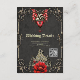 Tarjeta De Recepción El corazón majestuoso, un romance gótico