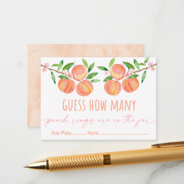 Tarjeta De Recepción El cumpleaños de Peach Blossom adivina cuántos jue