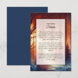 Tarjeta De Recepción El derrame de madera de la caída del Boda deja el 