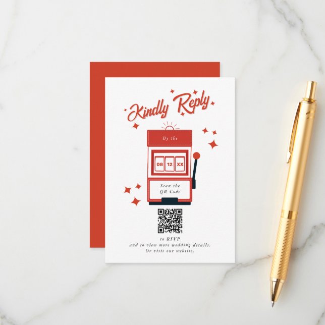 Tarjeta De Recepción El destino del Casino de Las Vegas - Red (Anverso/Reverso In Situ)