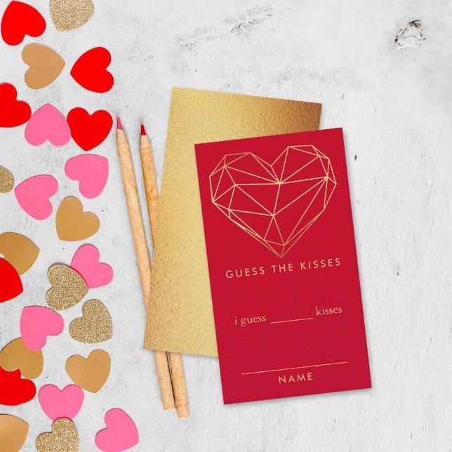 Tarjeta De Recepción El día de San Valentín Bridal Shower: ¿Cuántos bes (Subido por el creador)