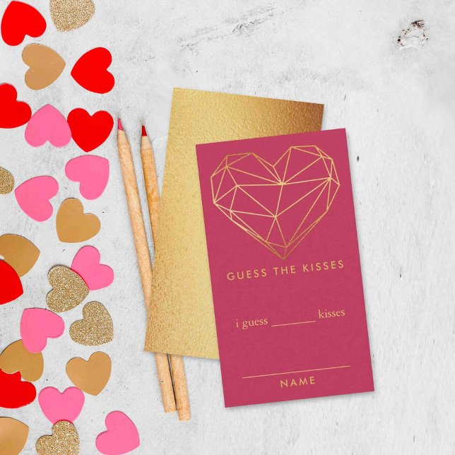Tarjeta De Recepción El día de San Valentín Bridal Shower: ¿Cuántos bes (Subido por el creador)