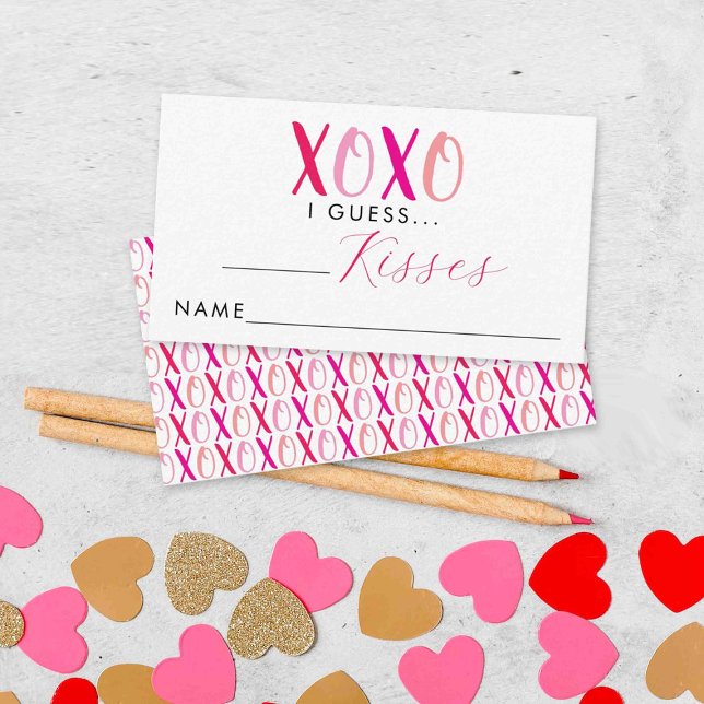 Tarjeta De Recepción El día de San Valentín Bridal Shower: ¿Cuántos bes (Subido por el creador)