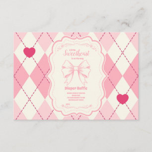 Tarjeta De Recepción El día de San Valentín Cute Squerido Diapper Raffl